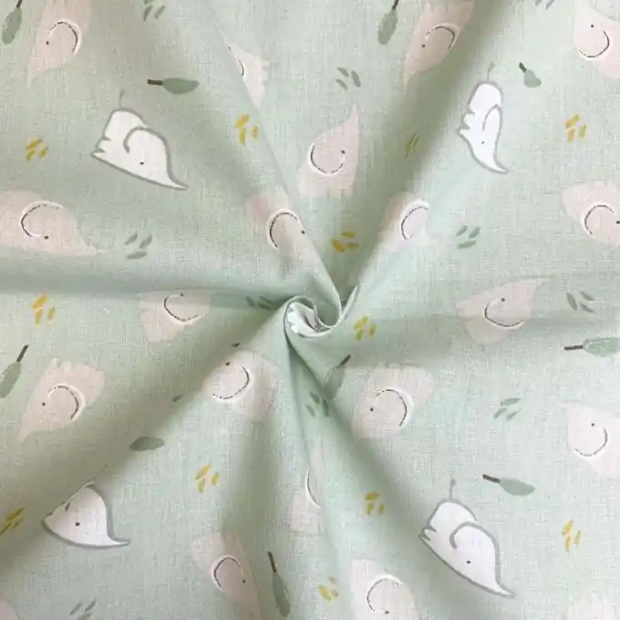 Sichere Zahlung Baumwollstoff mit Tiere-Print grau weiss