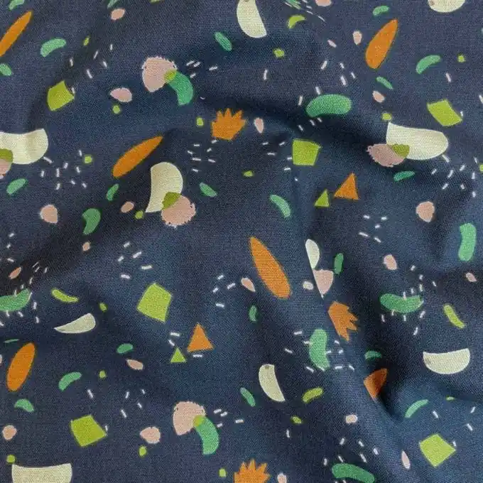 Expressversand Halbpanama Baumwolle terrazzo bunt