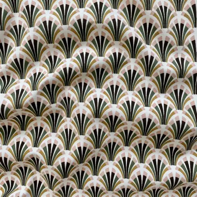 Halbpanama Baumwolle Arabesken Art Deco bunt Geld-Zurück-Garantie