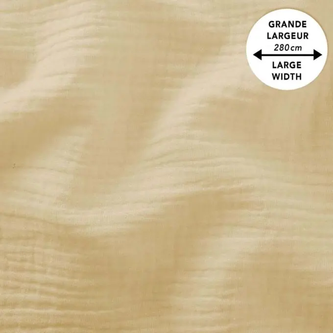 Expressversand Musselin Laken extra breit 280 cm sand taupe