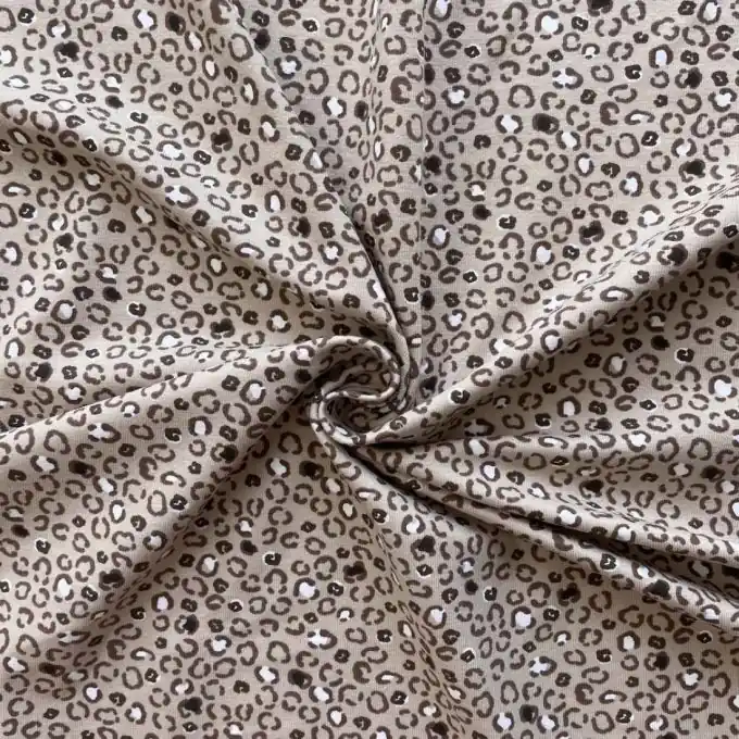Trendiger Jersey-Stoff mit Leopardenmuster für Kreationen Top-Preis