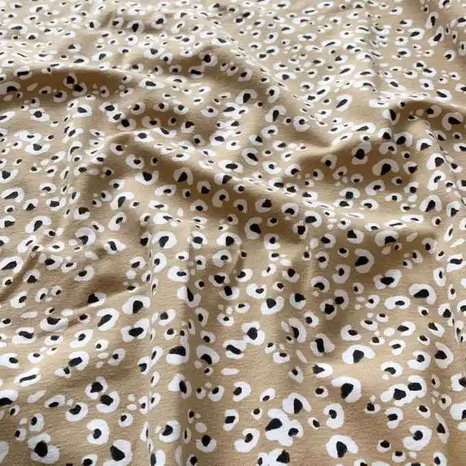 Must-Have Jersey Baumwolle beige Leopard