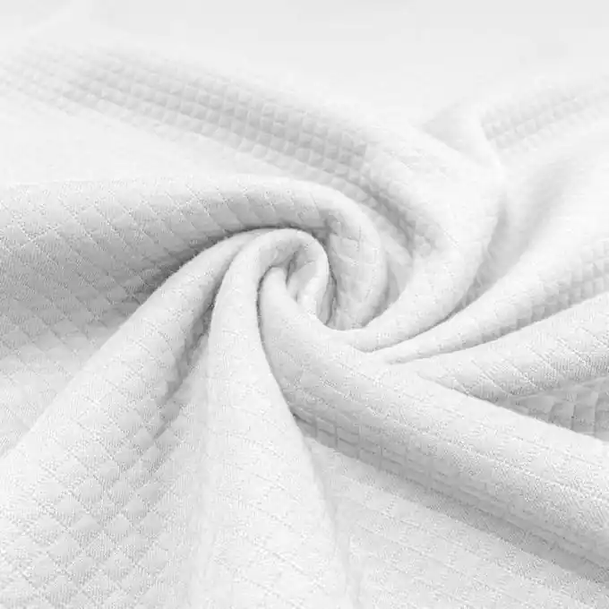 Solange Der Vorrat Reicht Steppstoff Jersey Baumwollgemisch weiss