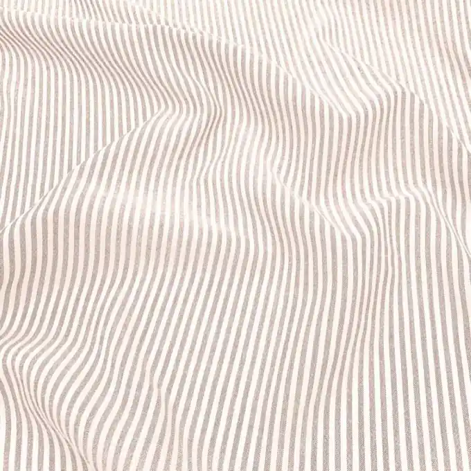 Baumwolle Viskose leicht ecru Streifen beige Geld-Zurück-Garantie