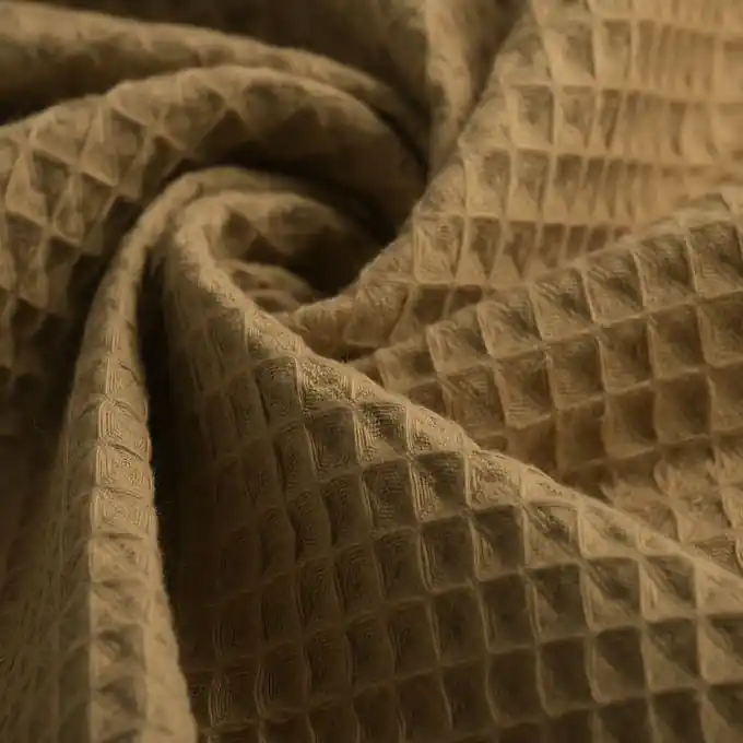 Meistverkauft Waffelpiqué Medium kamel