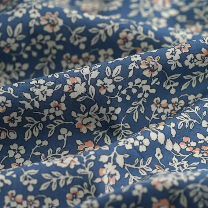 Kracherpreis Popeline Pfingsrosen blau