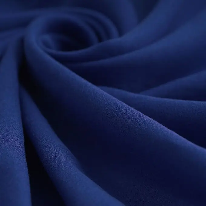 Baumwollkrepp einfarbig Blau Super-Preis