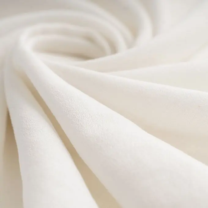 Baumwollkrepp einfarbig ecru Must-Have
