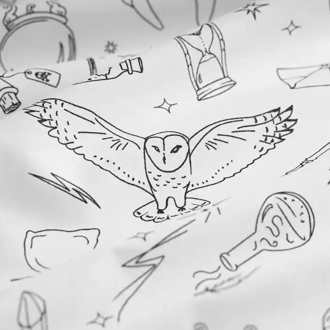 Günstig Baumwollstoff zum Ausmalen Hexe