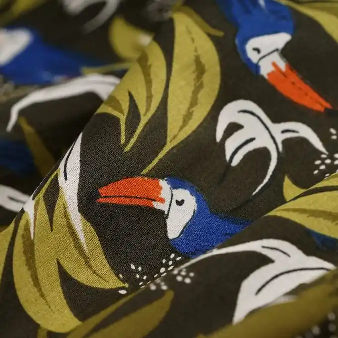 Cretonne Tukan bunt Super-Preis