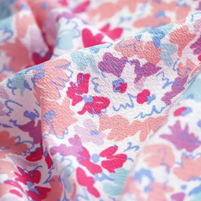 Top-Qualität Kreppstoff Blumen bunt