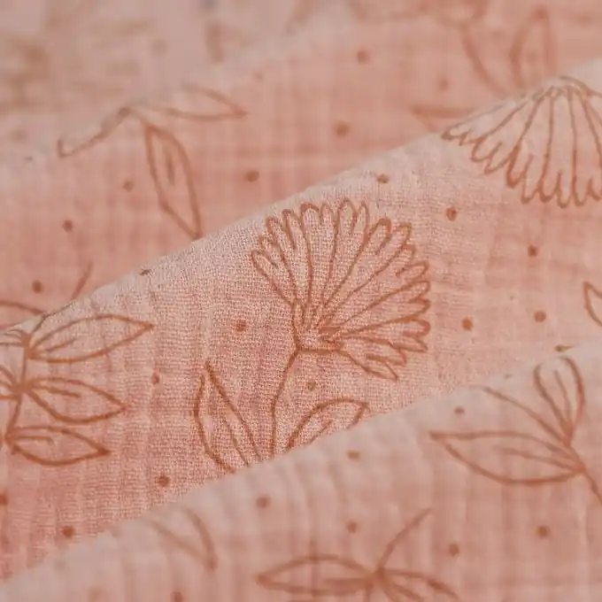 Limited Edition Musselin Blumen rosa