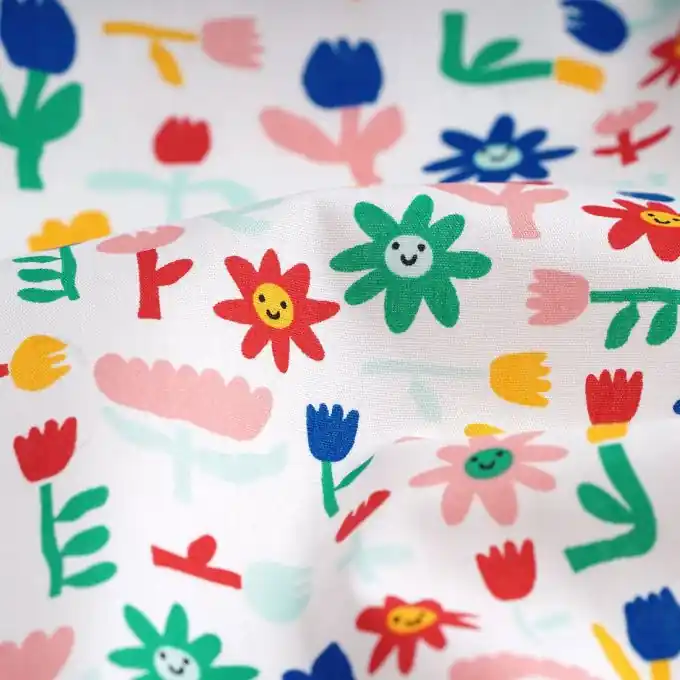 Jetzt Zugreifen Popeline Baumwolle Tulpen Bunt