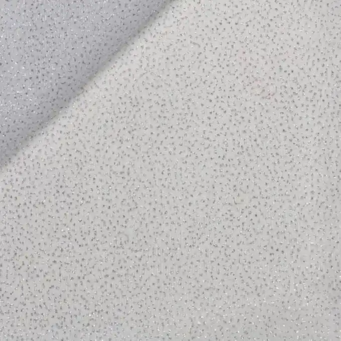 Kostenloser Rückversand Tüll weiß Glitzer silbern