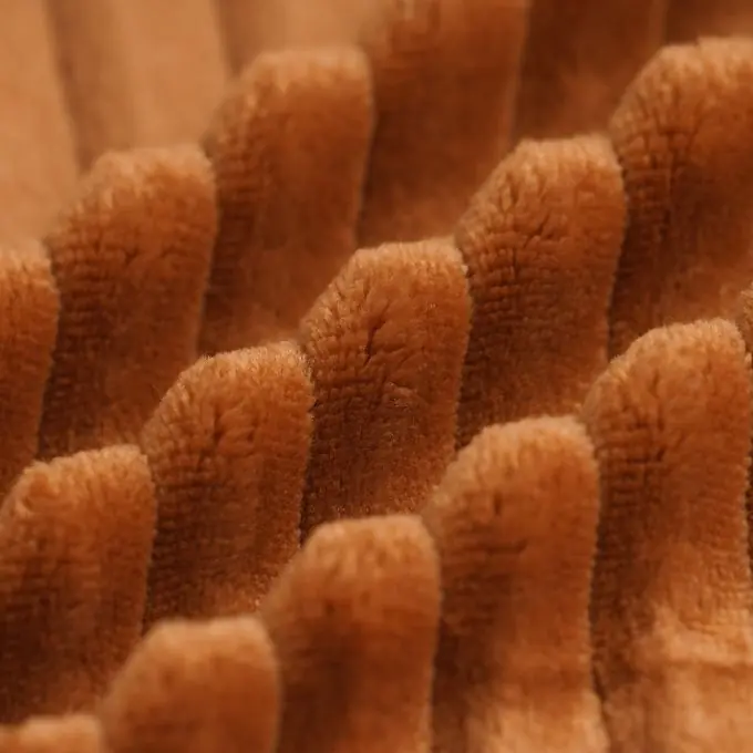 Nur Heute Minky-Fleece gerippt braun