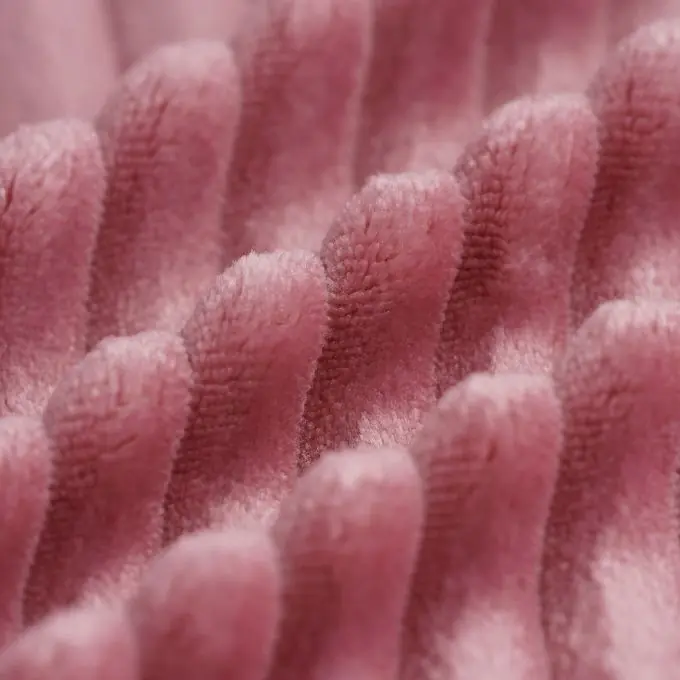 Polarfleece Minky gerippt altrosa Ausverkauf