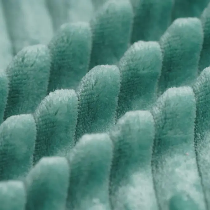 Polarfleece Minky gerippt seegrün Bestpreis