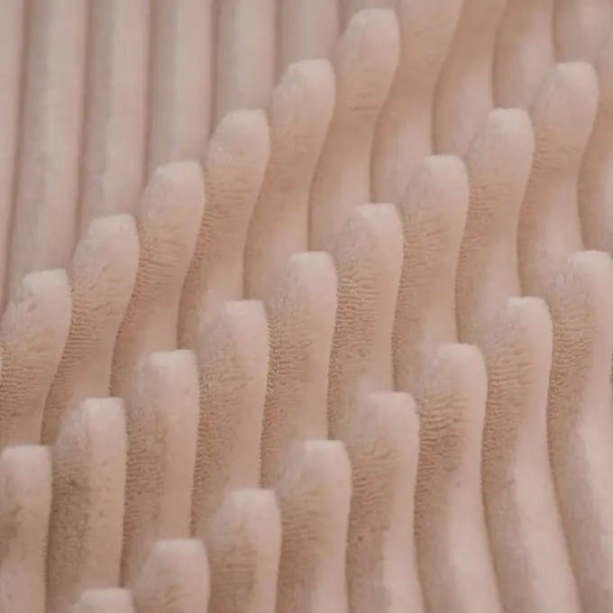 Garantierte Lieferung Minky-Fleece gerippt puderrosa