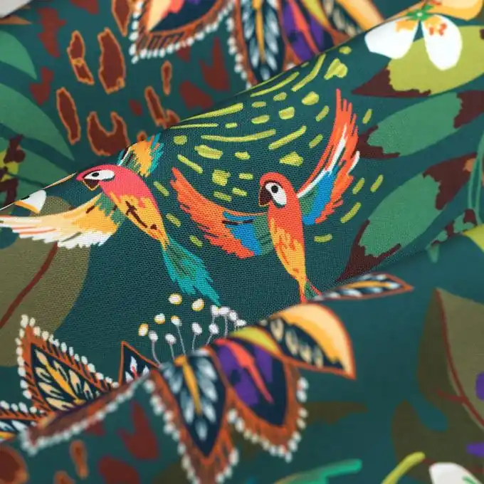 Outdoorstoff wasserabweisend Papagei blau Hochwertig