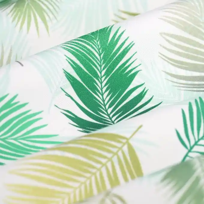 Top-Qualität Outdoorstoff wasserabweisend Blätter grün blau