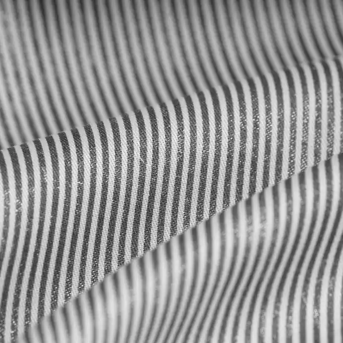 Baumwollstoff Streifen Marineblau Weiß glänzend Garantierte Lieferung