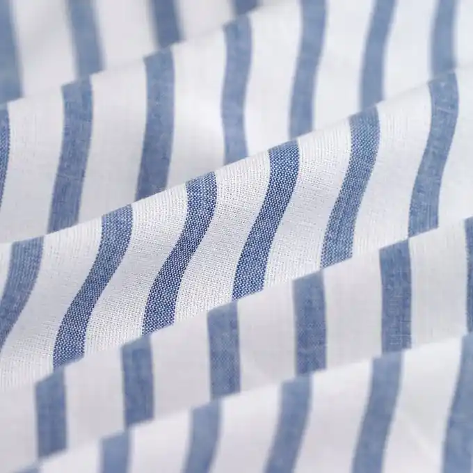 Neue Ware Baumwollstoff Streifen blau weiß