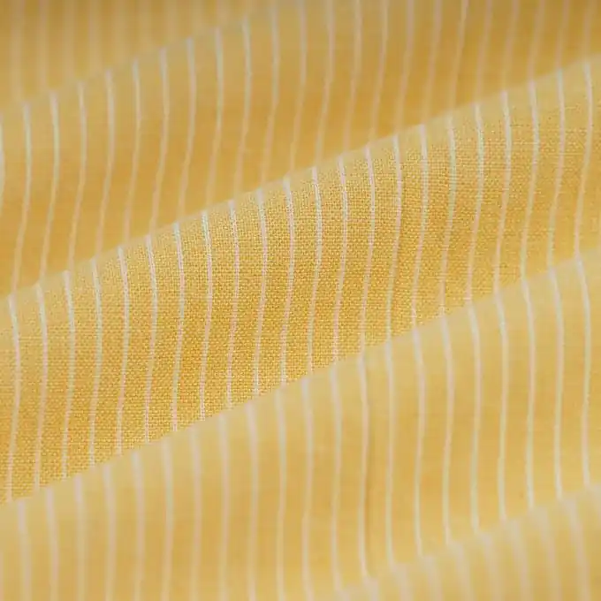 Baumwollstoff Streifen gelb weiß Sonderangebot