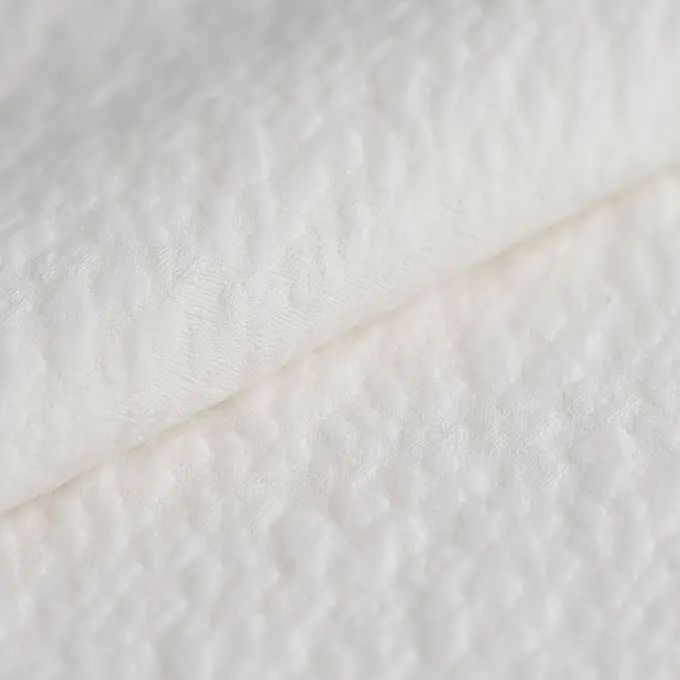 Im Trend Jacquard Viskose Gänseblümchen ecru