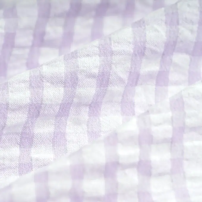 Stoff Seersucker Vichy malve Beliebt