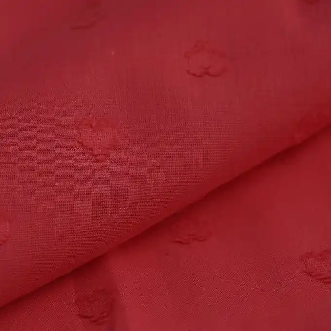 Ausverkauf Batist Baumwolle Herzen rot