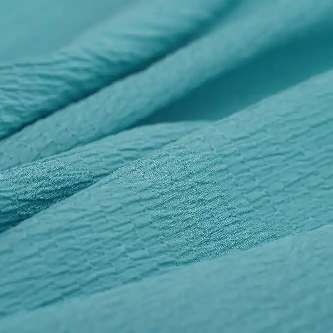 Voile-Stoff Polyester Türkis Preis Gesenkt