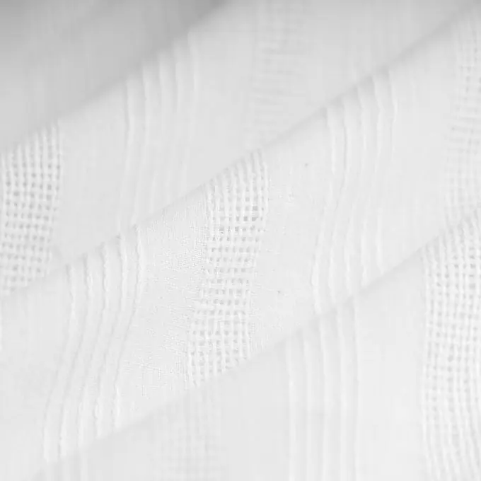 Stoff voile coton jour Rayure écru Top-Qualität