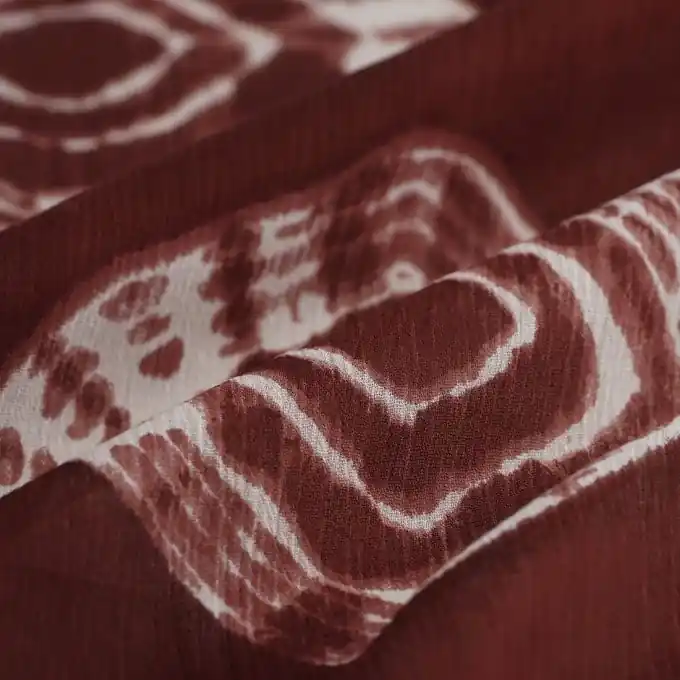 Heute Kaufen Batist Baumwolle Tie Dye Rauten braun