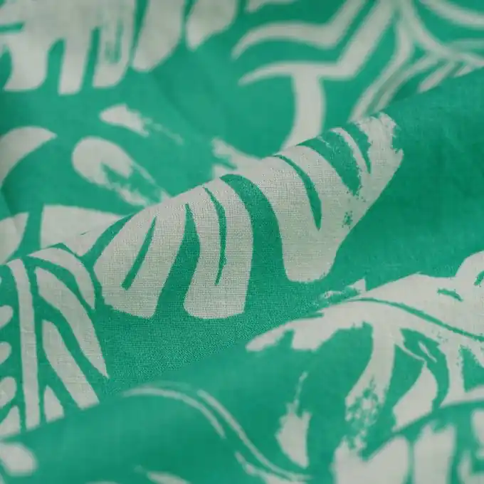 Highlight Batist Baumwolle Palmen ecru