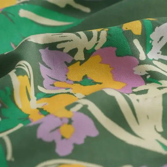 Twill Viskose Trace flo bunt grün Großhandel