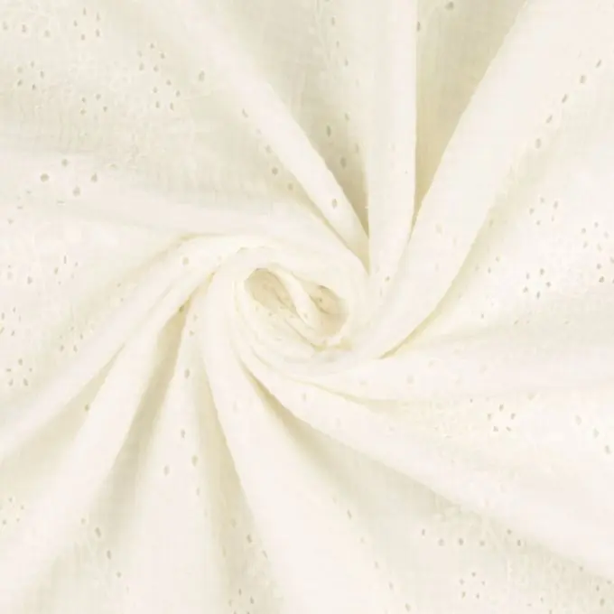 Doppelgaze Stickerei Stoff Weiß 127cm Breite Jetzt Zugreifen