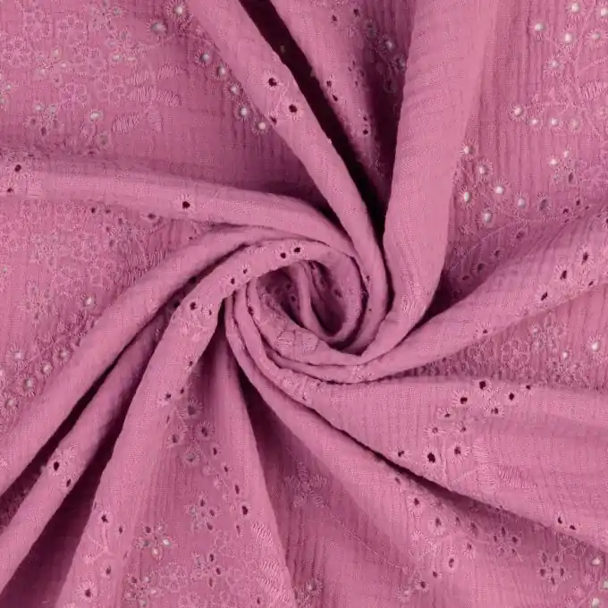 Limited Edition Musselin Broderie Anglaise Altrosa