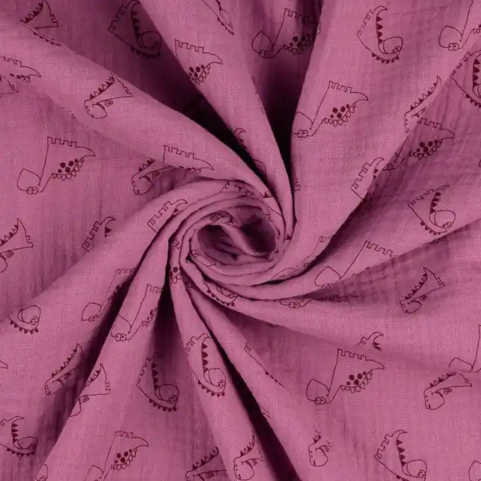 Meistverkauft Musselin Dino Altrosa