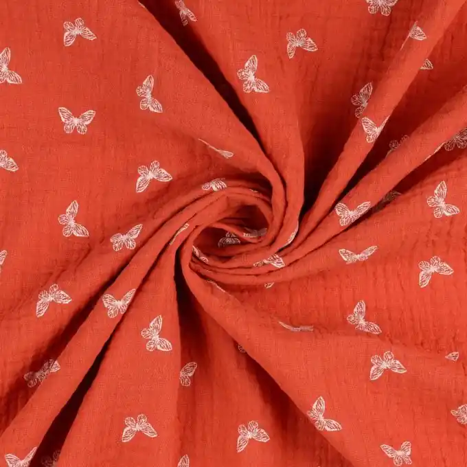 Musselin Schmetterlinge orange Mega-Angebot