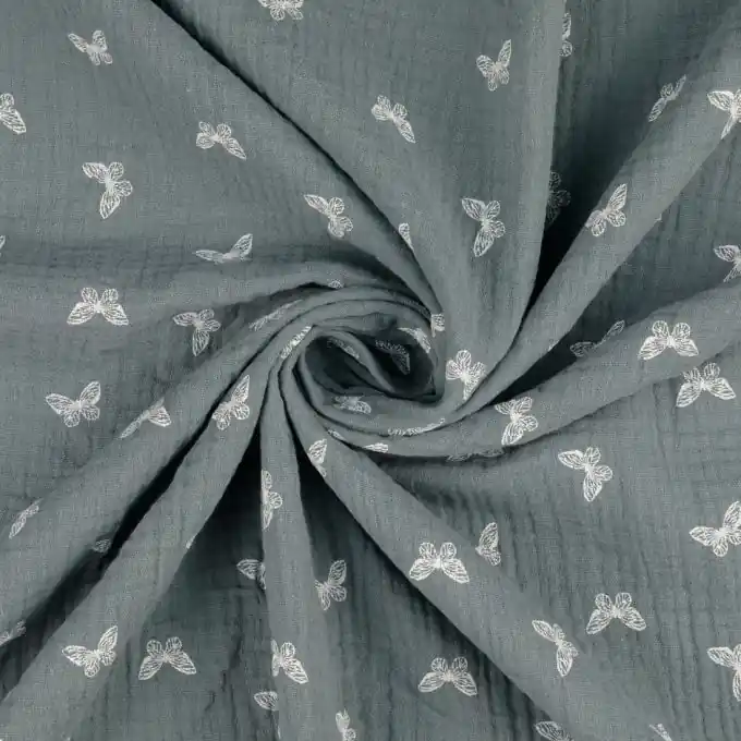 Musselin Schmetterlinge mandelgrün Solange Der Vorrat Reicht