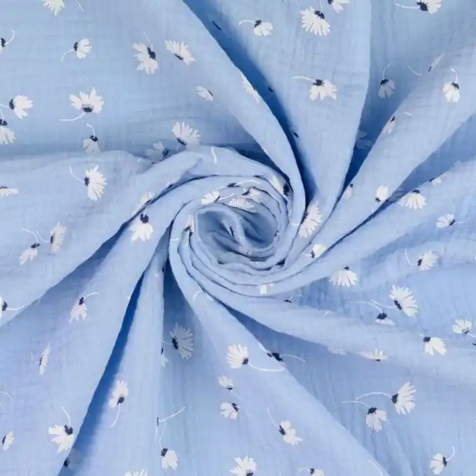 Musselin kleine Blume hellblau Jetzt Bestellen