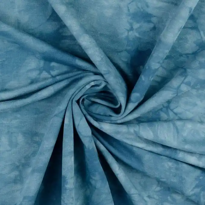 Aktuell Sweatshirtstoff French Terry tie and dye blau