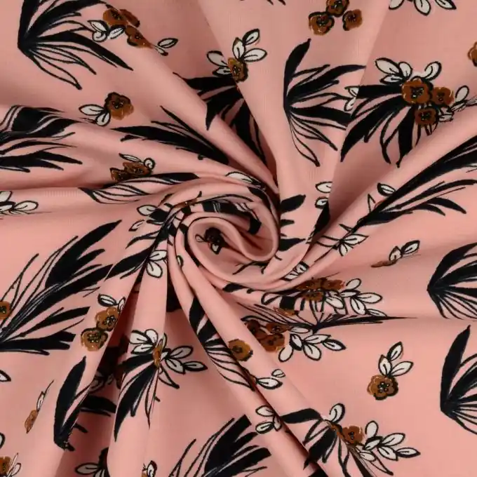 Top-Qualität French Terry Savanenblüten rosa