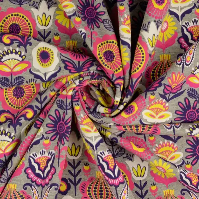 French Terry Rosa grau Finale Aktion