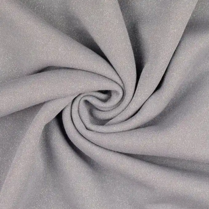 Sonderaktion Sweatshirtstoff French Terry Lurex grau