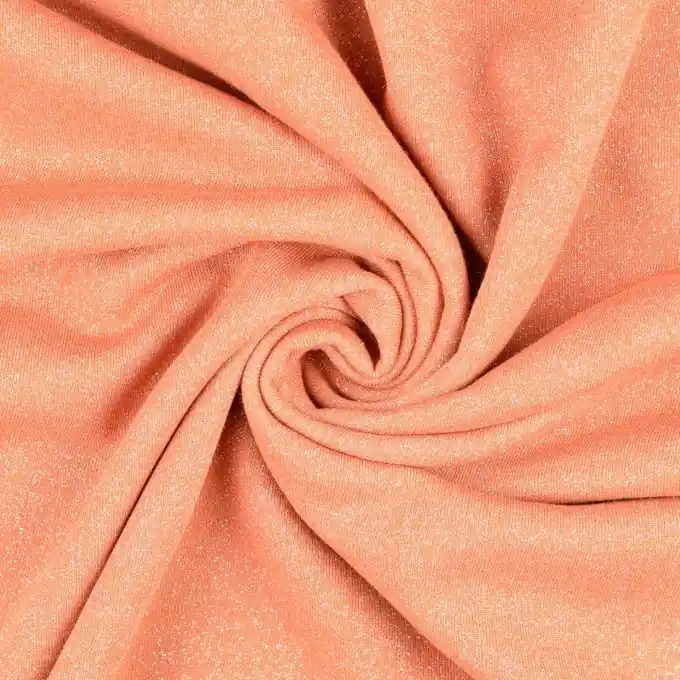 Sweatshirtstoff French Terry Lurex terrakotta Gleich Bestellen