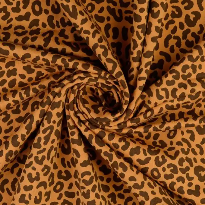 Meistverkauft French Terry Leopard kamel