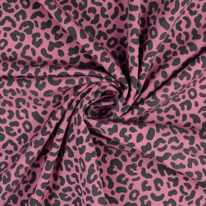 French Terry Leopard rosa Beliebt
