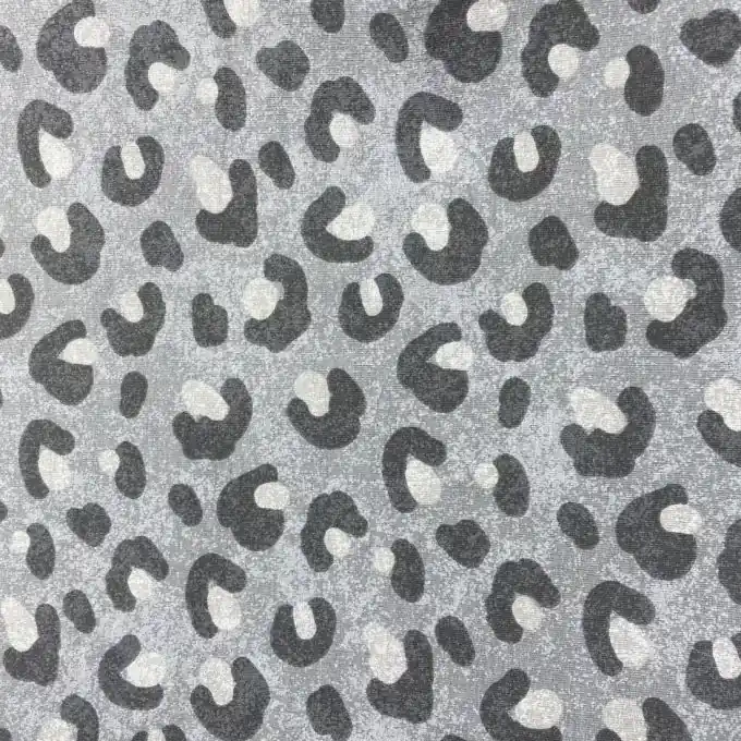 Bestseller French Terry Leopard grau