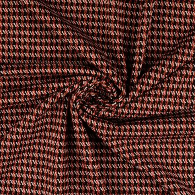 Finale Aktion Jacquard Hahnentritt schwarz rot